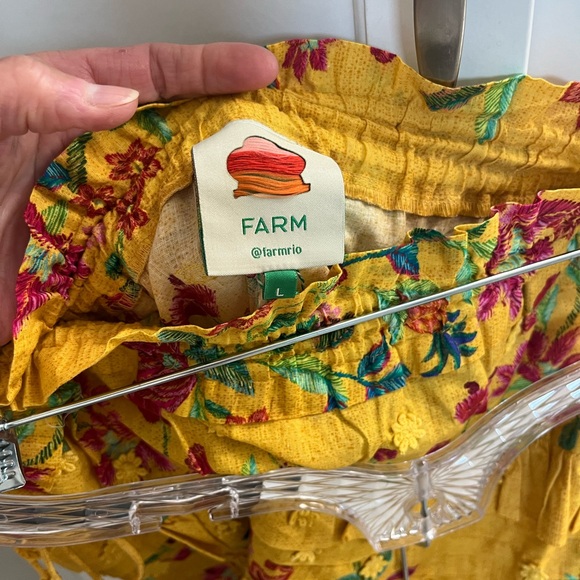 FARM RIO FLOWER DREAM YELLOW FLORAL MINI SKIRT $160 New with Tag! - Picture 10 of 12